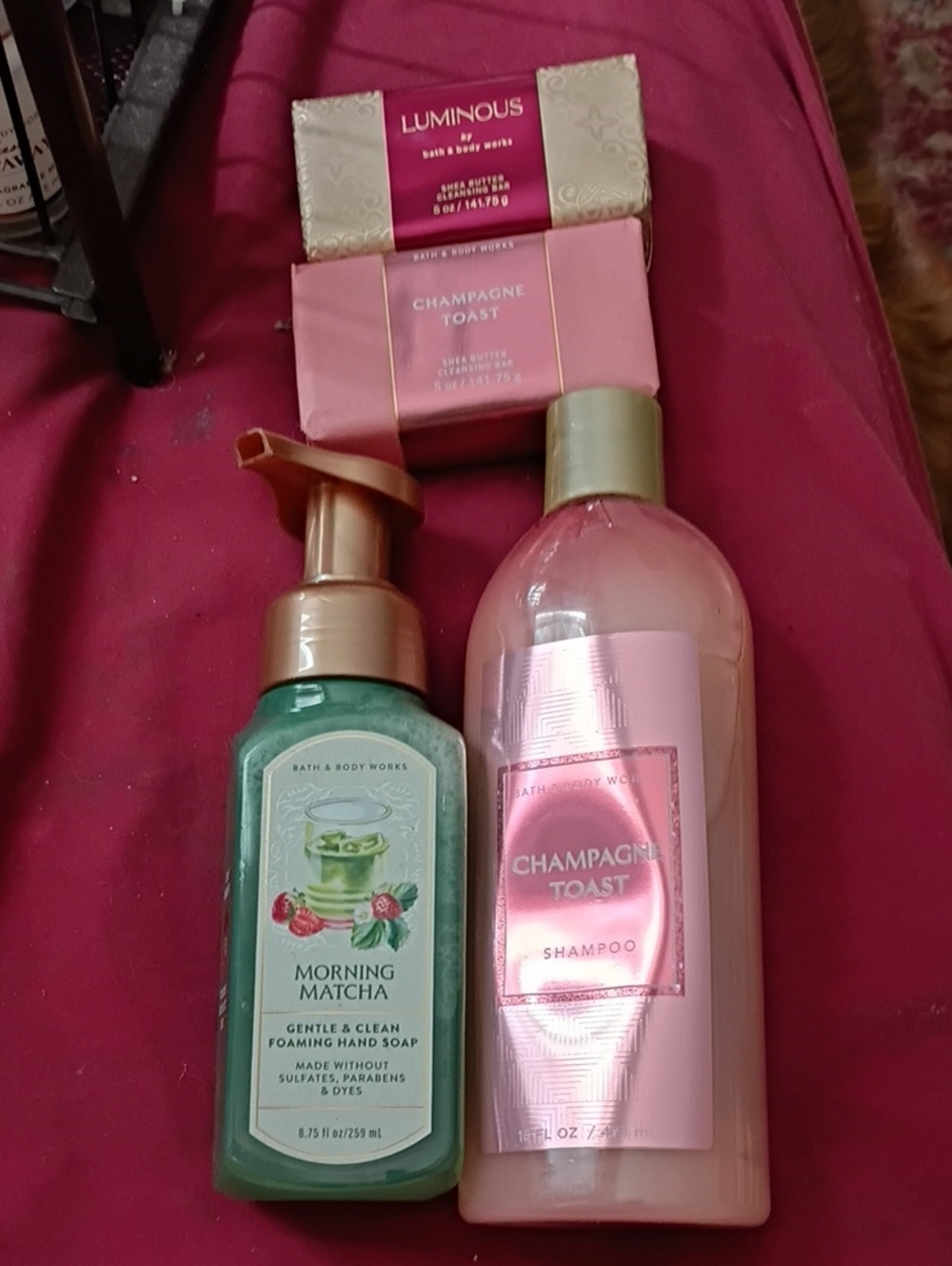 New Bath & Body Works Soap Bars Champagne Toast Shampoo Morningmatcha Hand Soap